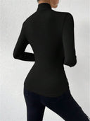 Cross-Over Collar Pleated Cinched T-Shirt 6