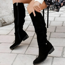Elara Classic Knee-High Chic Suede Boots