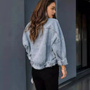 Elara Denim Jacket with Statement Detail Panel Design