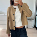 Elara Faux Suede Cropped Jacket