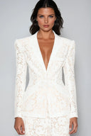 Elara Lace Formal Blazer Two Piece Pants Set