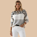 Elara Modern Leopard Print Knit Sweater