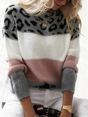 Elara Modern Leopard Print Knit Sweater