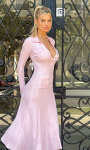 Mariselle Knit Button Midi Dress