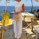 Elira Linen Resort Top and Pants Set