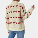 Elira Heart Pattern Cozy Knit Sweater