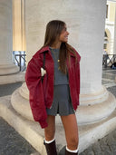 Elira Oversized Zip Up Bomber Jacket