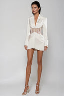 Elira Plunge Elegant Corset Blazer Mini Dress