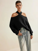Elora Elegant Off Shoulder Sweater