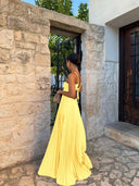 Elora Halter Neck Pleated Midi Occasion Dress