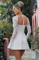 Elora Long Sleeve Lace Party Mini Dress