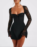 Elora Long Sleeve Lace Party Mini Dress