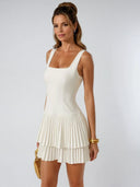 Elora Sleeveless Pleated Skirt Mini Dress