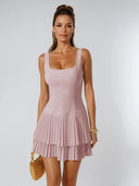 Elora Sleeveless Pleated Skirt Mini Dress