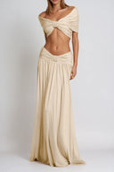 Elowen Off Shoulder Twist Maxi Skirt Set