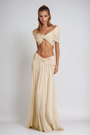 Elowen Off Shoulder Twist Maxi Skirt Set