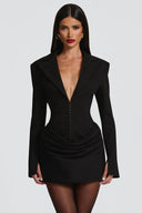 Elvara Ruched Blazer Mini Dress
