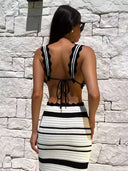 Evelina Textured Knit Maxi Skirt Set