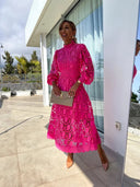 Evelisse Elegant Lace Midi Dress
