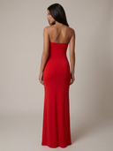 Evie Strapless Cut Out Maxi Dress Formal Evening