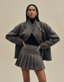 Claudine Asymmetrical Button Coat