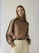 Noelle Sculpted Knit High Neck Jumper