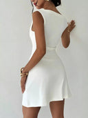 Harper Cocktail Off Shoulder Draped Mini Dress
