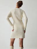Isolde Long Sleeve Fitted Sweater Dress