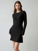 Isolde Long Sleeve Fitted Sweater Dress