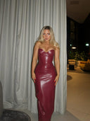 Juliana midi leather Dress 6