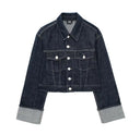 Kaia Oversized Denim Jacket Button Up Long Sleeve