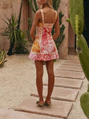 Liora Floral Corset Square Neck Mini Dress
