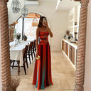 Lucenya Flowing Strapless Cut Out Maxi Dress