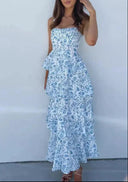Serenelle Ruffle Strapless Maxi Dress