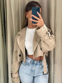 Aimee Cropped Trenchcoat 0