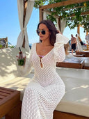 Clarice Crocheted Maxi Dress 0