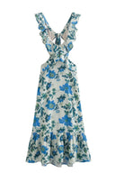 Mireya Ruffle Strap Summer Maxi Dress