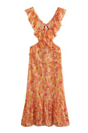 Mireya Ruffle Strap Summer Maxi Dress