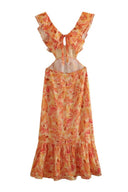 Mireya Ruffle Strap Summer Maxi Dress