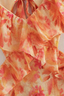 Mireya Ruffle Strap Summer Maxi Dress