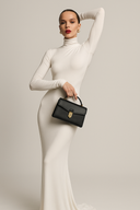 Serena Sculpted Turtleneck Maxi Dress