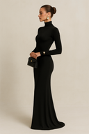 Serena Sculpted Turtleneck Maxi Dress