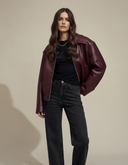 Noelle Relaxed Biker Style Jacket