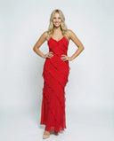 Noosa Ruffle Evening Maxi Dress