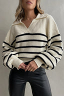 Noosa Striped Relaxed Knit Sweater