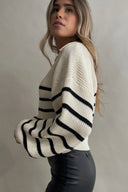 Noosa Striped Relaxed Knit Sweater