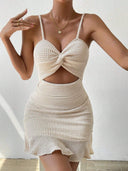 Noosa Twist Front Cut Out Knit Mini Dress