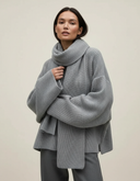 Odette Oversized Knit Sweater Scarf Set