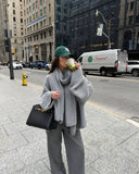 Odette Oversized Knit Sweater Scarf Set