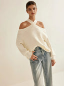 Elora Elegant Off Shoulder Sweater